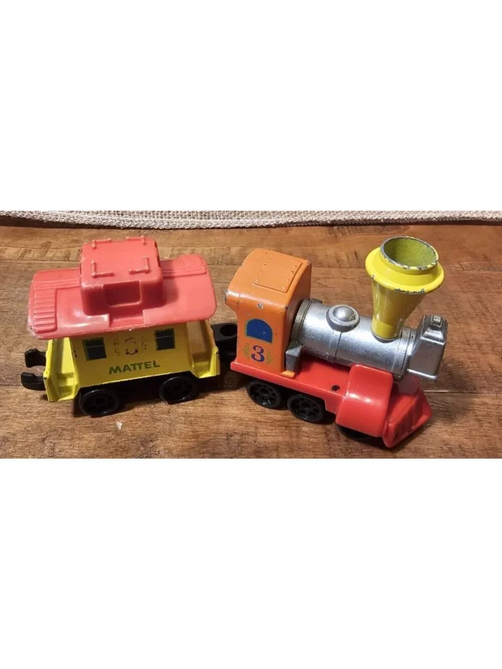 Vintage 1980 Mattel First Wheels Diecast Hot Wheels  Train Car and Engine